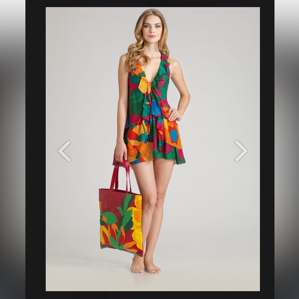 Diane von Furstenburg Soleil Swim floral ruffle coverup